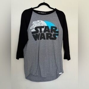 Disney Star Wars Men’s Unisex Raglan Shirt By Our Universe medium
